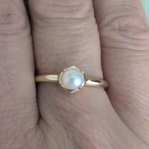 Kendra Scott Gold Pearl Promise Ring